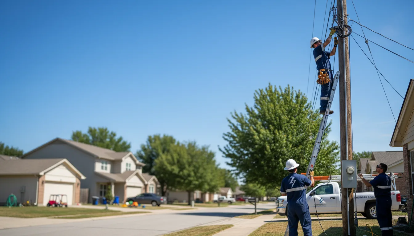 Residential electrician providing installation services in Caney, OK